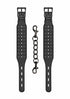 Skulls and Bones Ankle Cuffs with Spikes Black